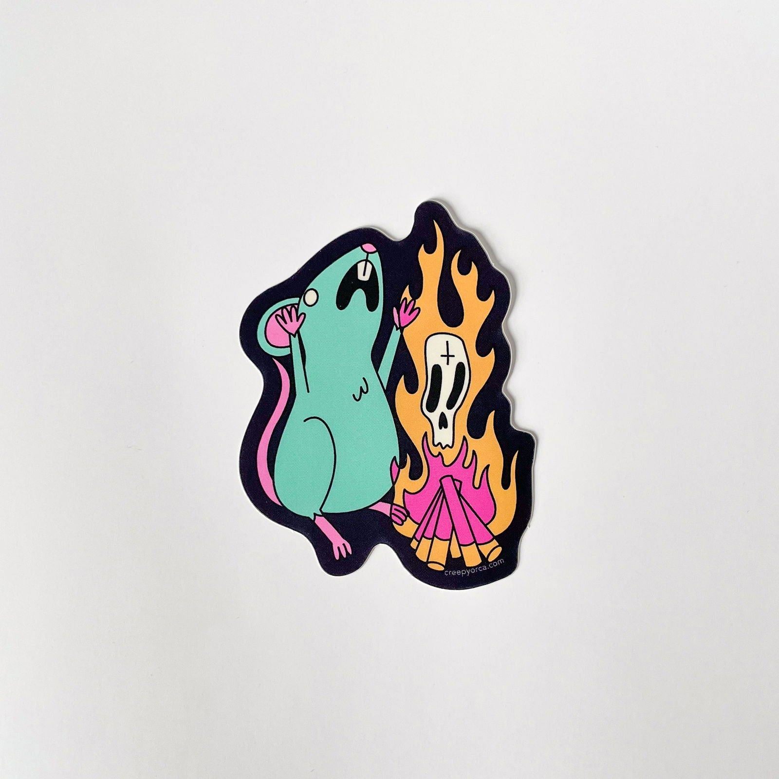 Dance of the Demon Rat Sticker - Creepy Orca Supply Co
