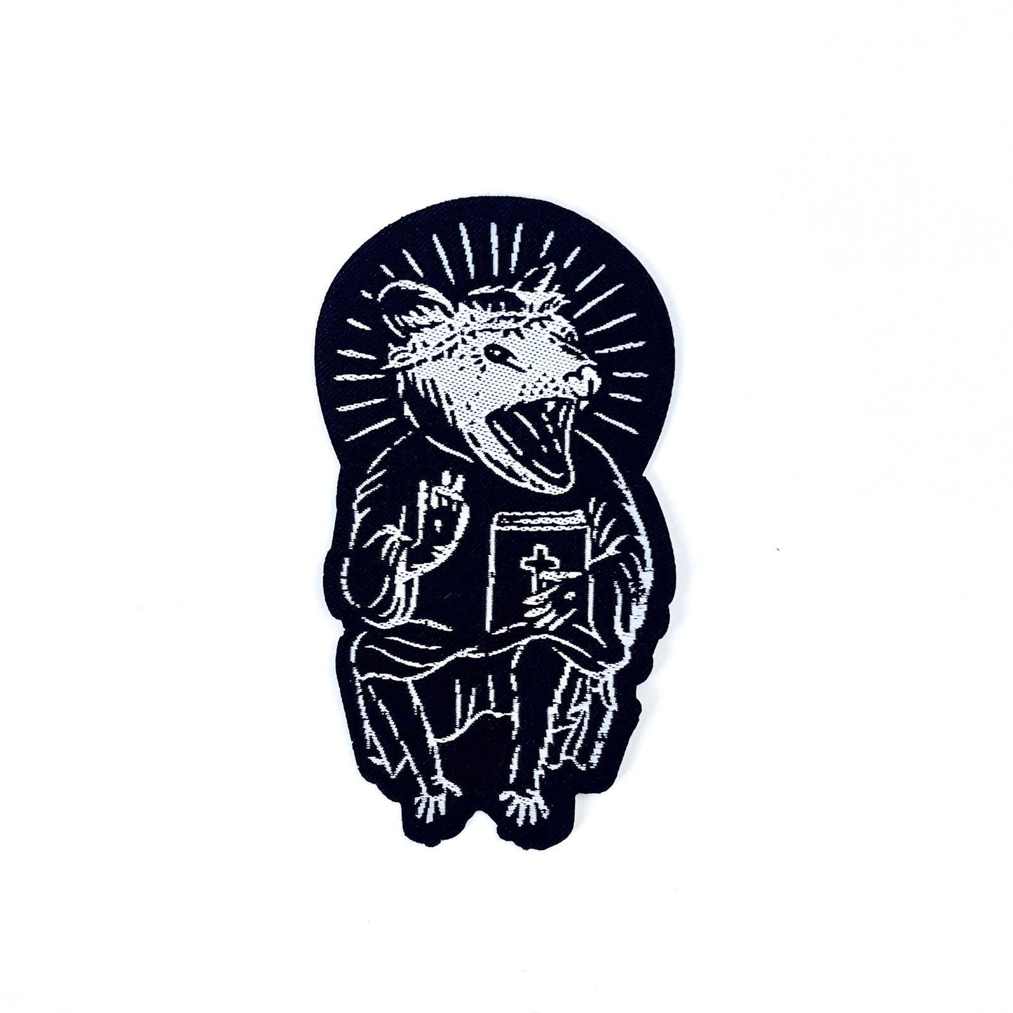 Eat Trash Praise Jesus Iron - on Patch - Creepy Orca Supply Co