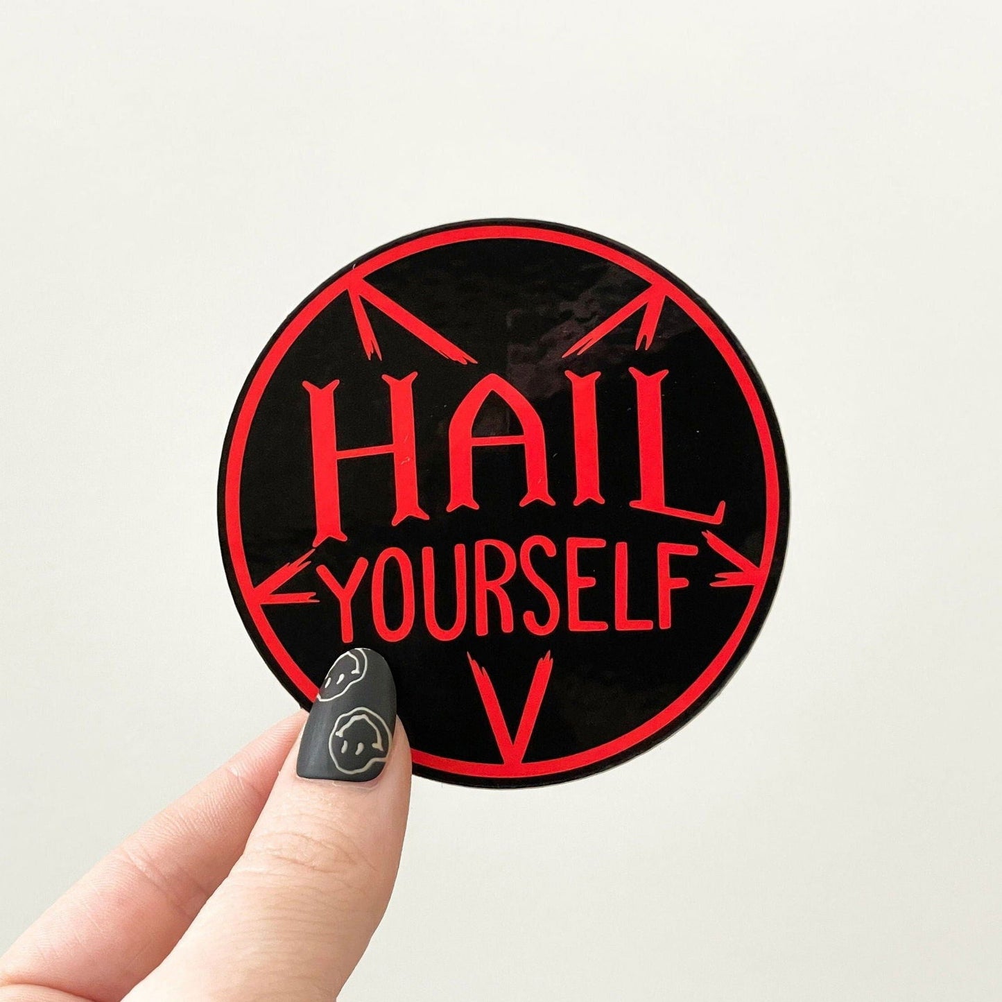Hail Yourself Die Cut Sticker - Creepy Orca Supply Co