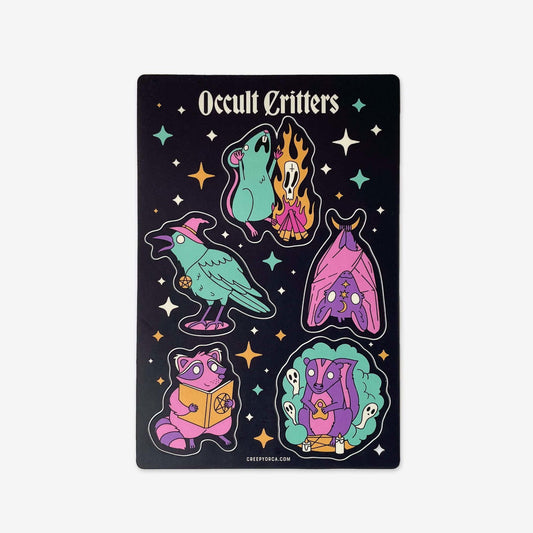 Occult Critters Sticker Sheet - Creepy Orca Supply Co