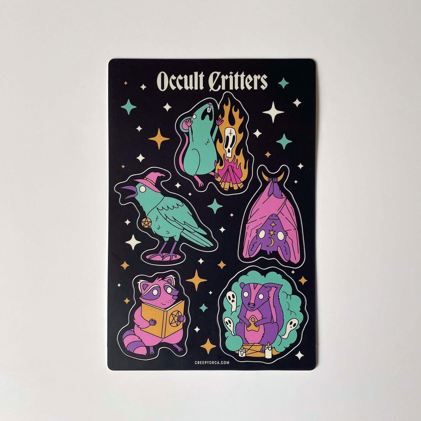 Occult Critters Sticker Sheet - Creepy Orca Supply Co