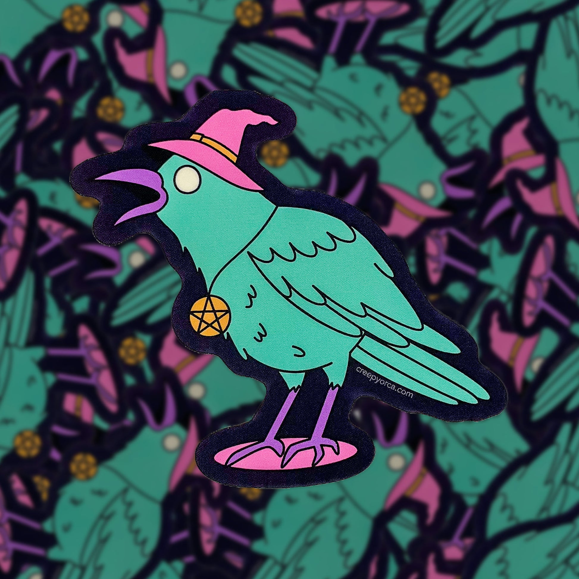 Coven's Crow Sticker - Creepy Orca Supply Co