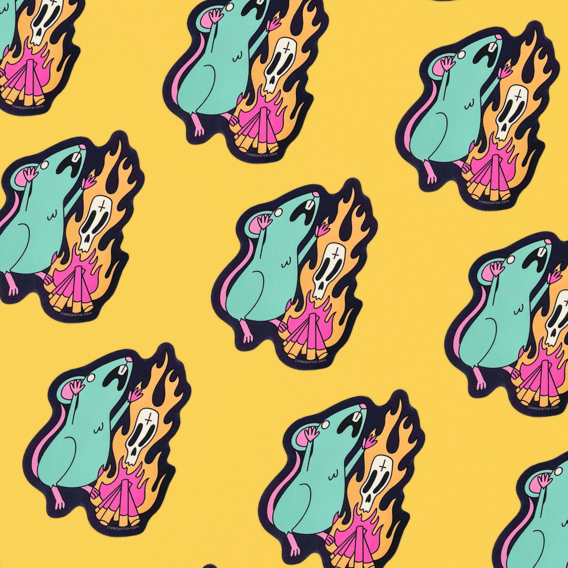 Dance of the Demon Rat Sticker - Creepy Orca Supply Co