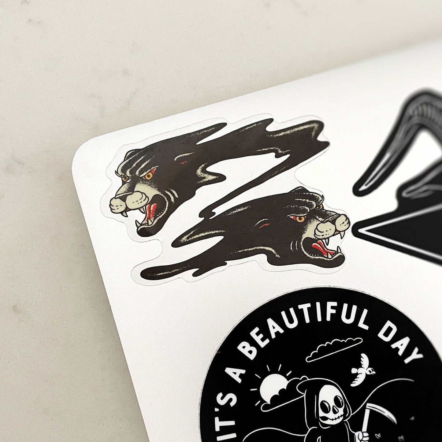 Phantom Panther Clear Die Cut Sticker - Creepy Orca Supply Co