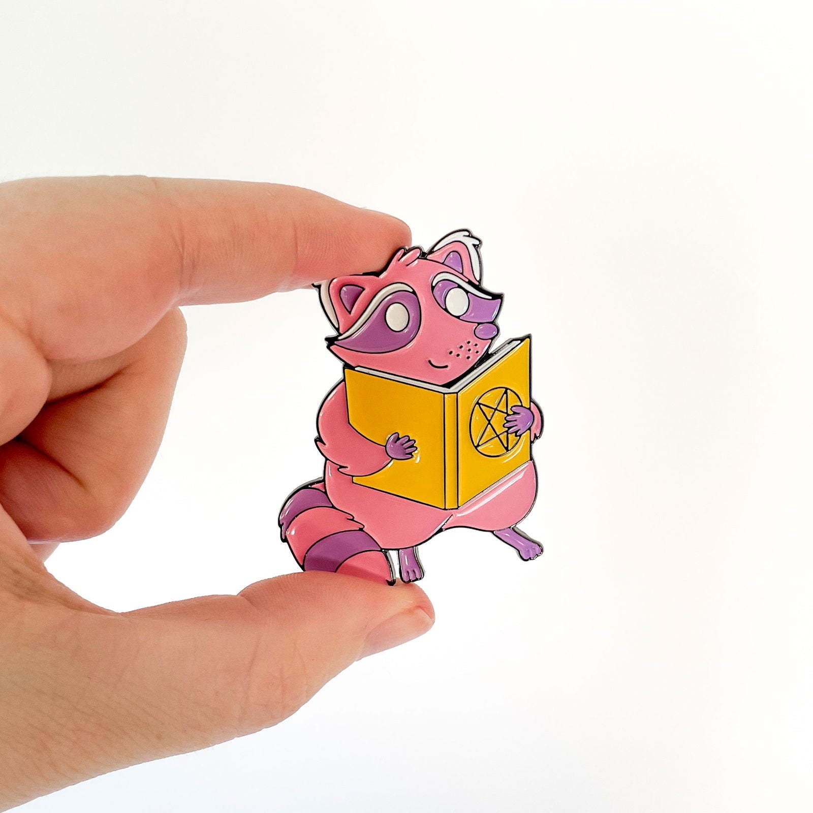 The Raccoon Arcanist Enamel Pin - Creepy Orca Supply Co