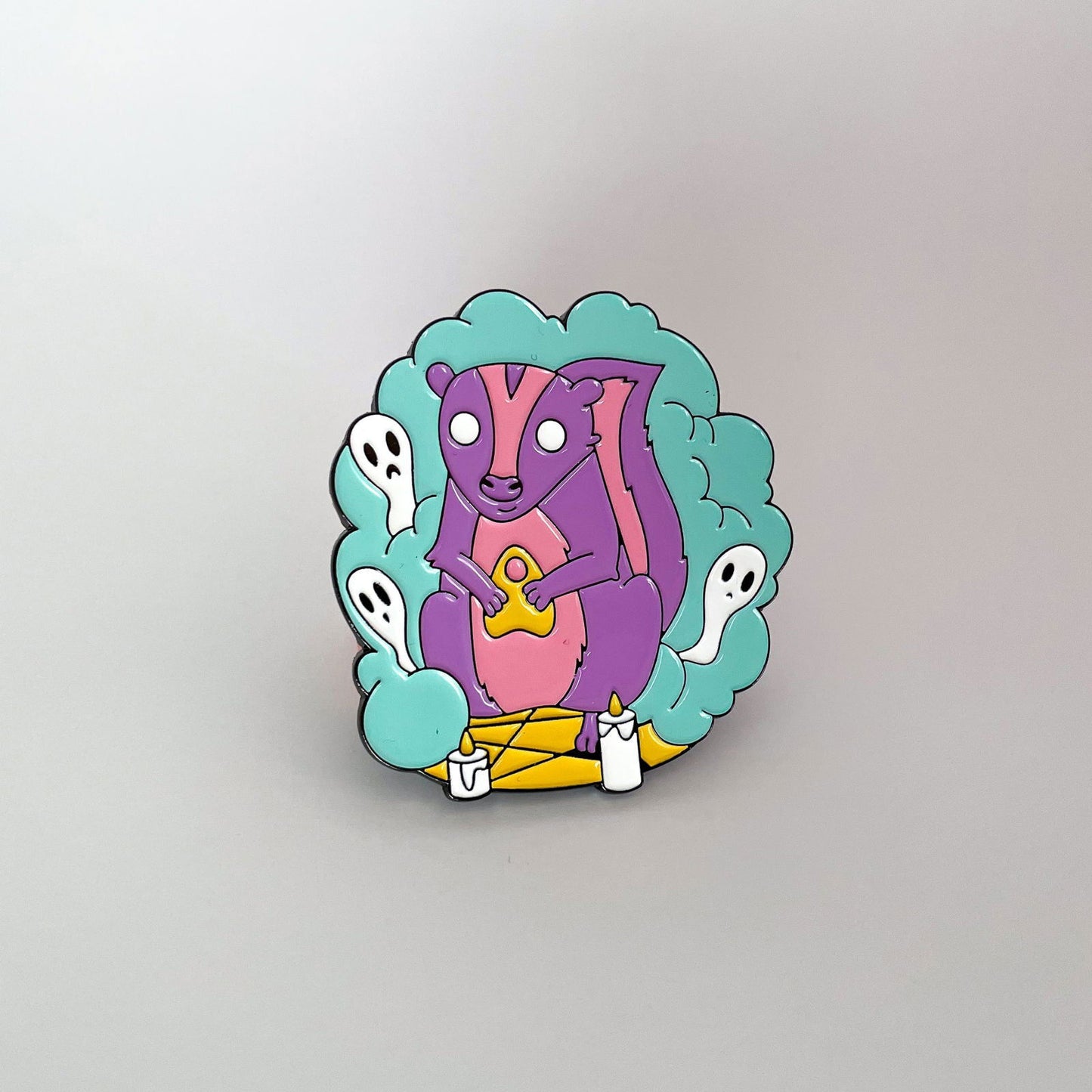 The Spiritualist Skunk Enamel Pin - Creepy Orca Supply Co