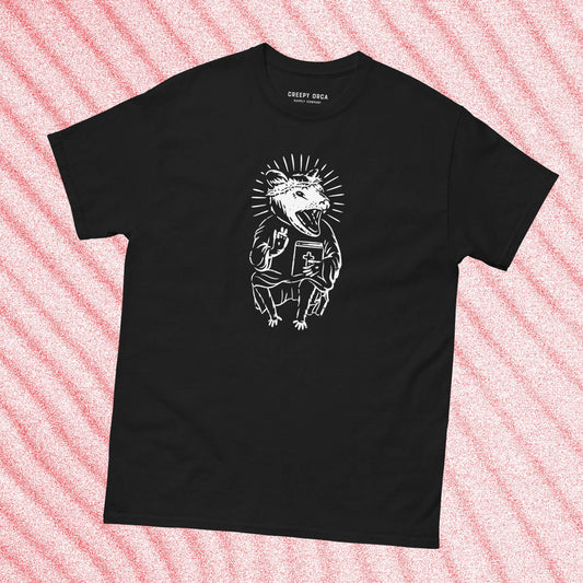 Eat Trash, Praise Jesus Short - Sleeve Tee - Creepy Orca Supply Co