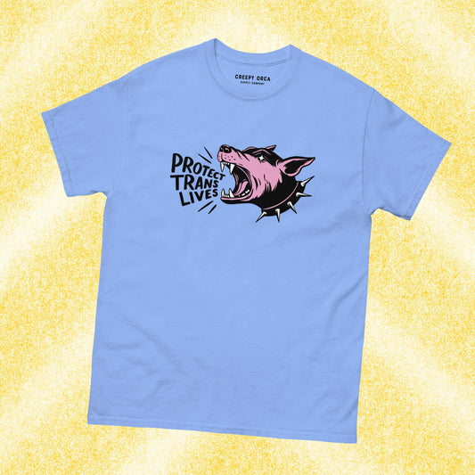 Protect Trans Lives Barking Dog Short-Sleeve Tee