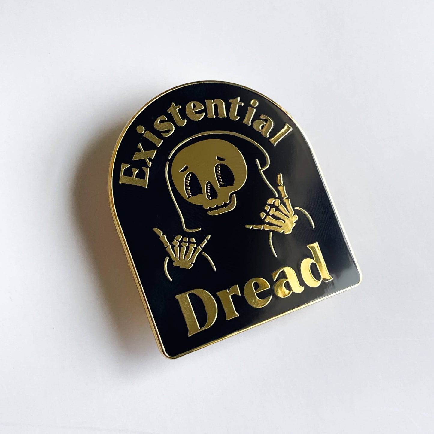 Existential Dread Enamel Pin - Creepy Orca Supply Co