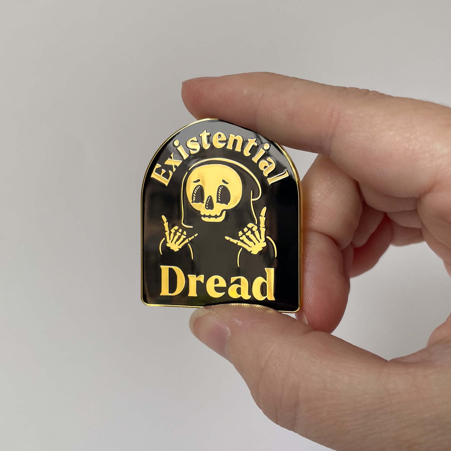 Existential Dread Enamel Pin - Creepy Orca Supply Co