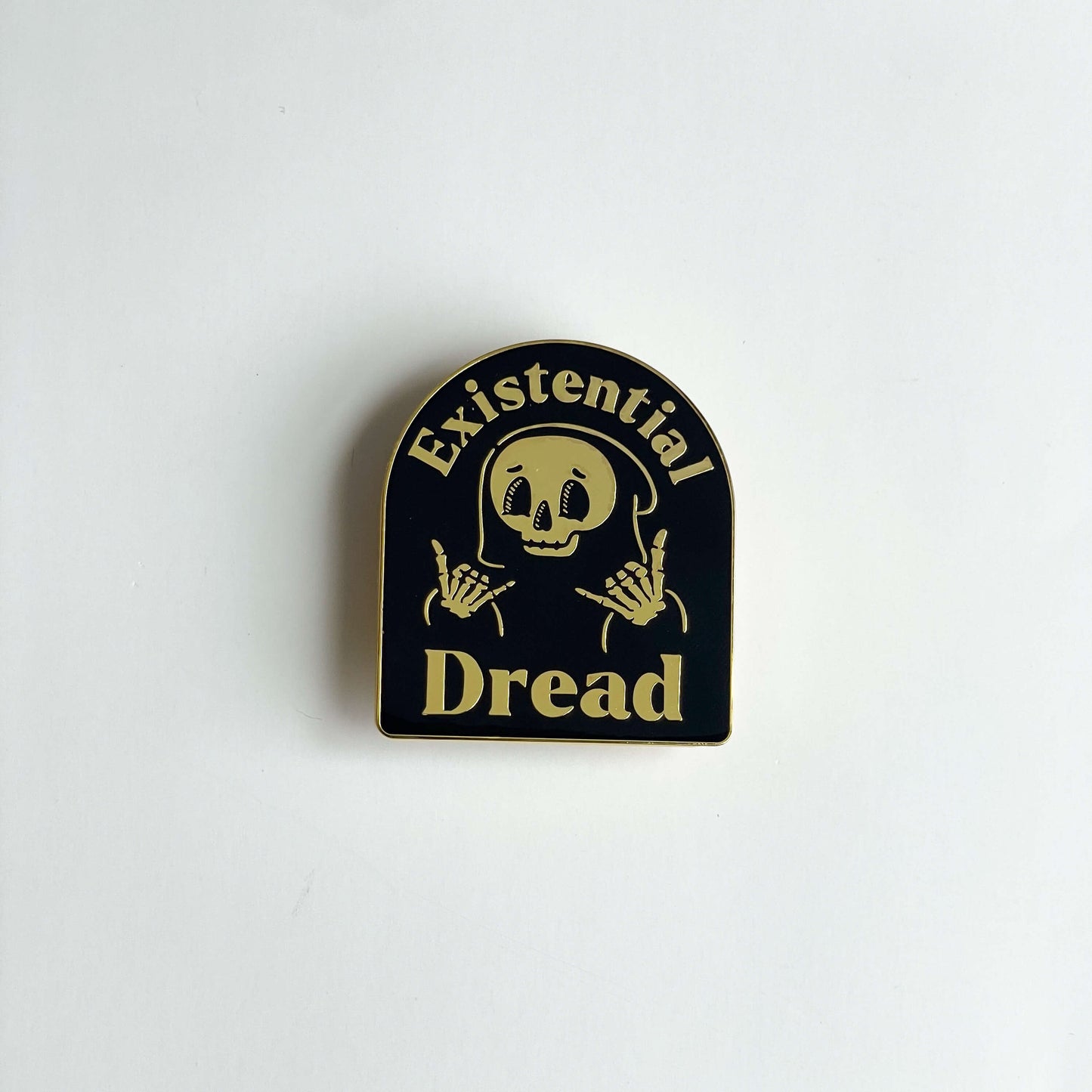 Existential Dread Enamel Pin - Creepy Orca Supply Co