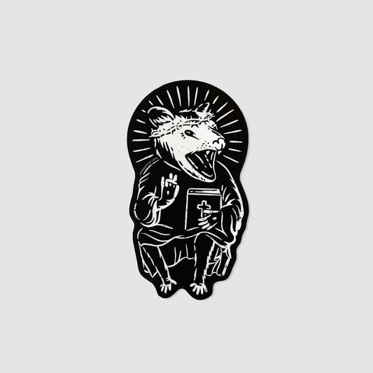 Eat Trash Praise Jesus Kiss Cut Sticker - Creepy Orca Supply Co