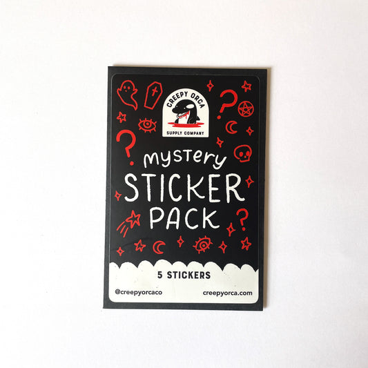 Mystery Sticker Pack - 5 Stickers - Creepy Orca Supply Co