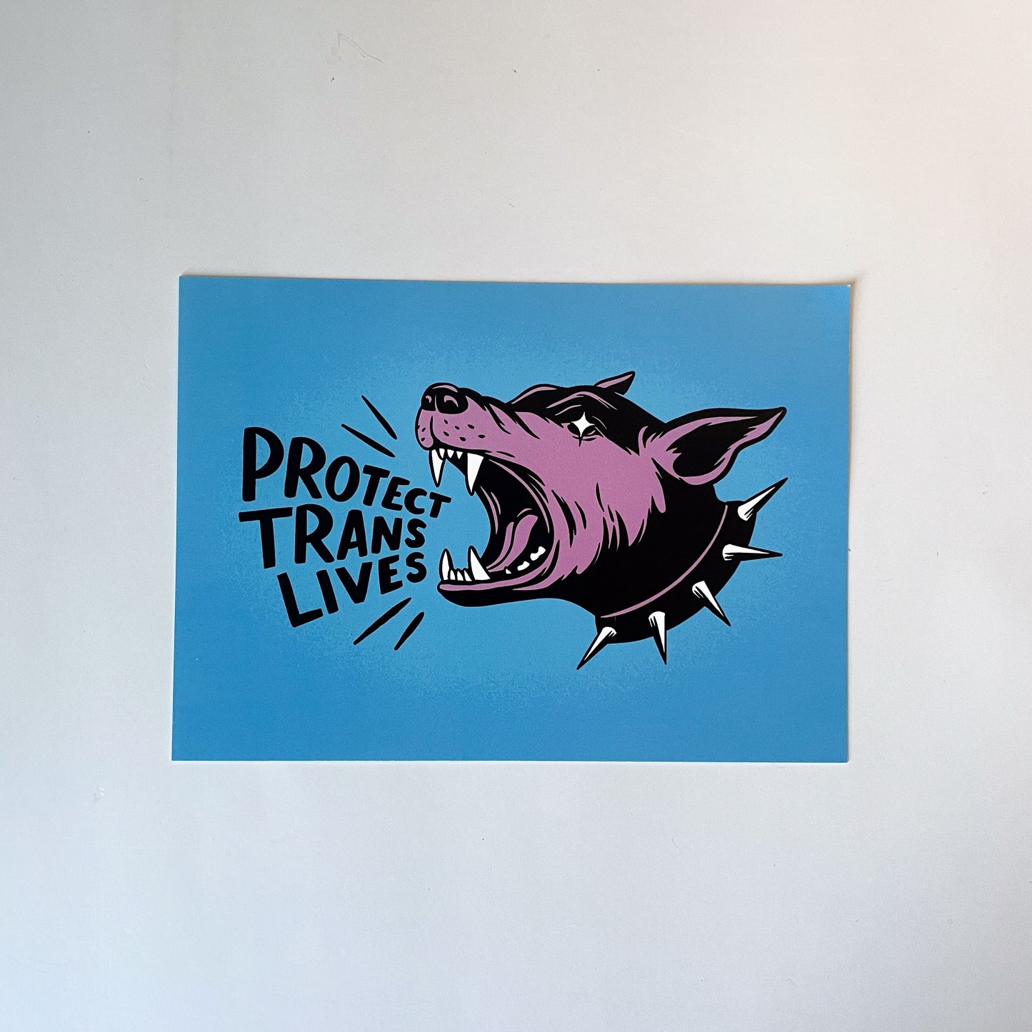 Protect Trans Lives 7x5 Print - Creepy Orca Supply Co