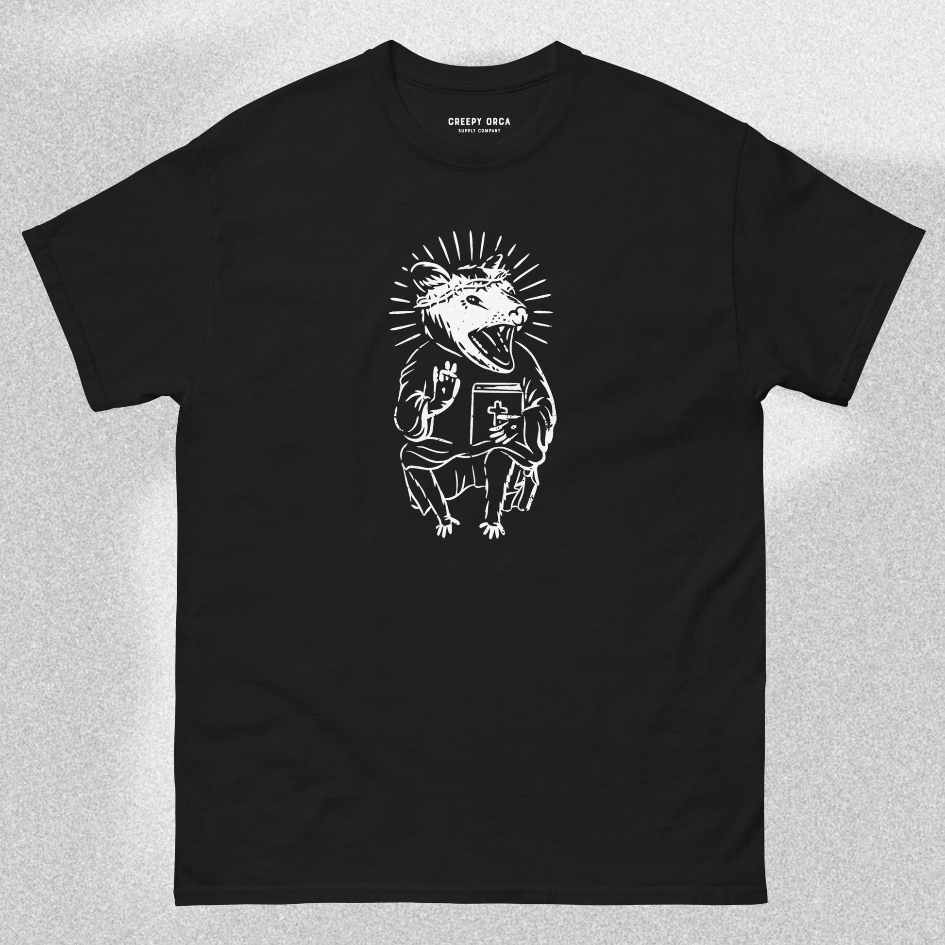 Eat Trash, Praise Jesus Short - Sleeve Tee - Creepy Orca Supply Co