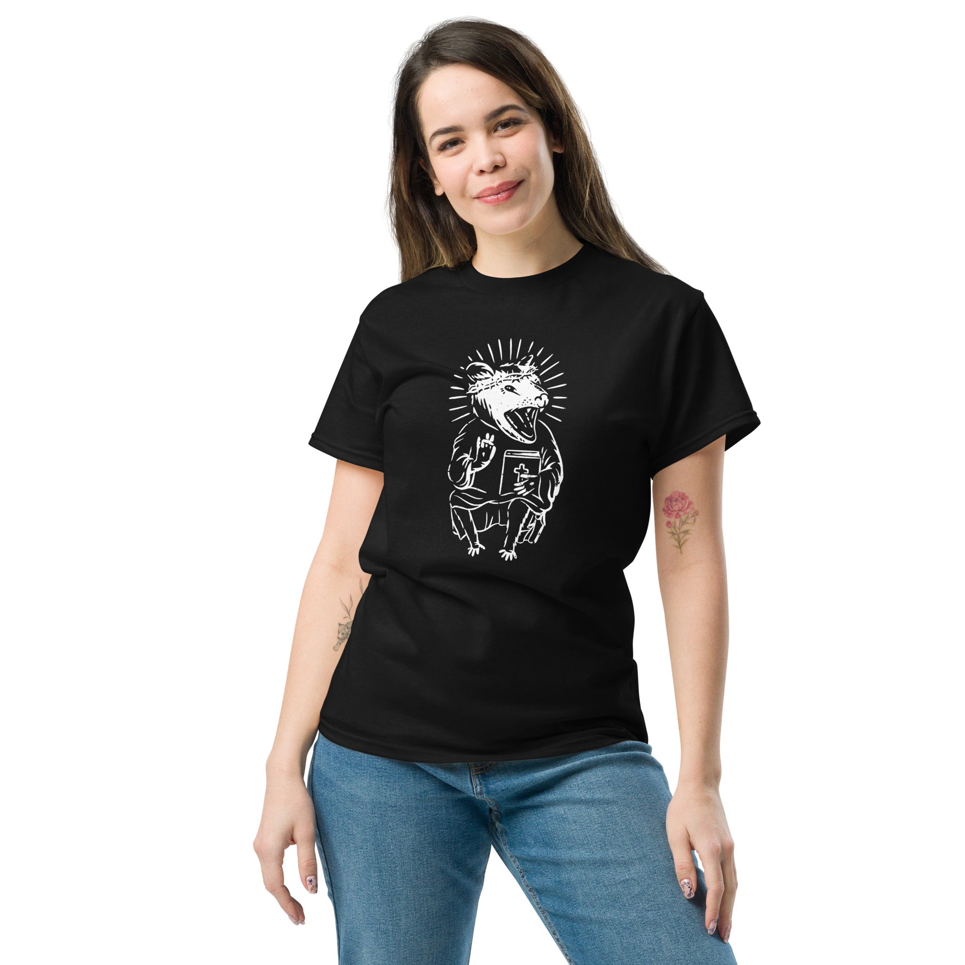 Eat Trash, Praise Jesus Short - Sleeve Tee - Creepy Orca Supply Co