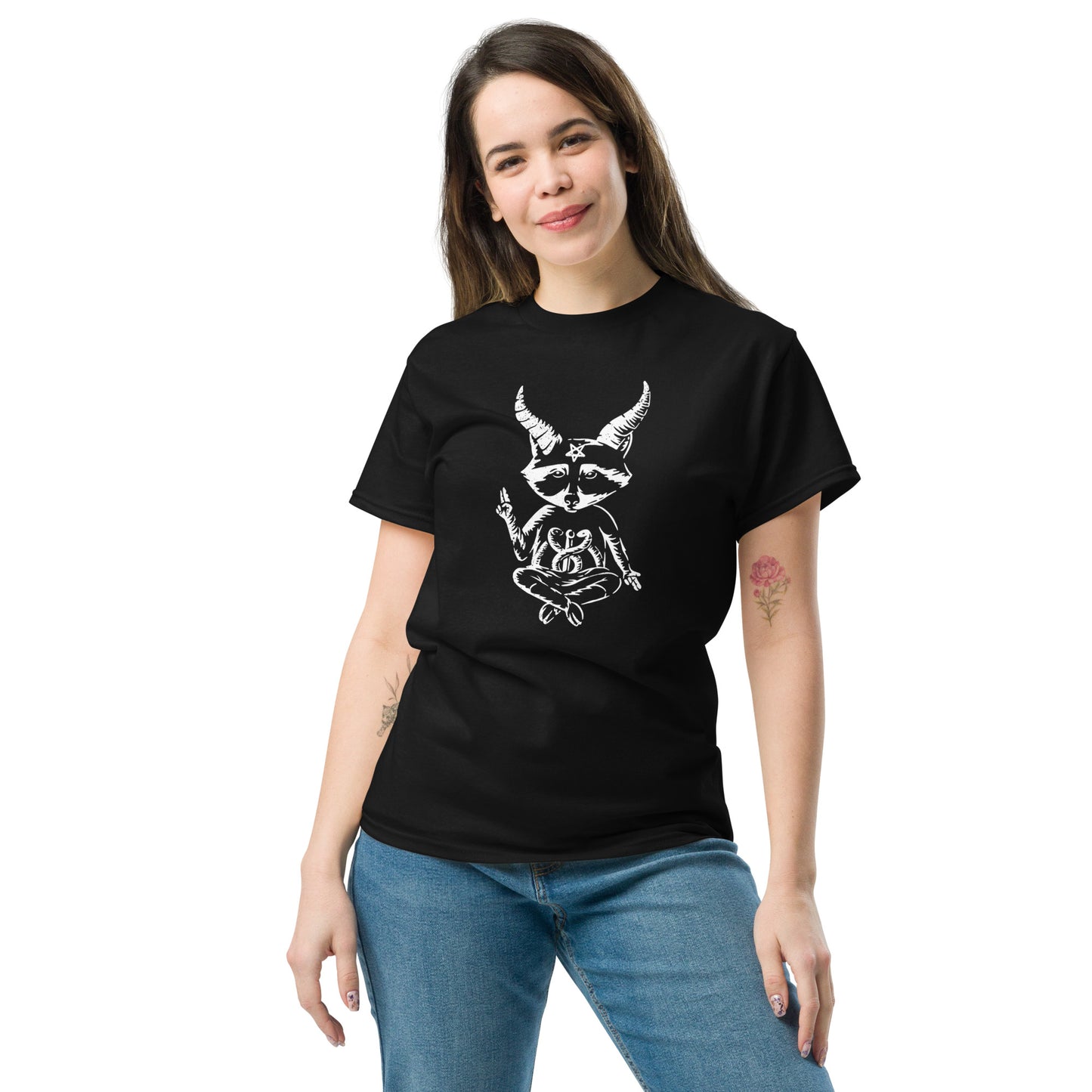 Eat Trash, Hail Satan Short - Sleeve Tee - Creepy Orca Supply Co