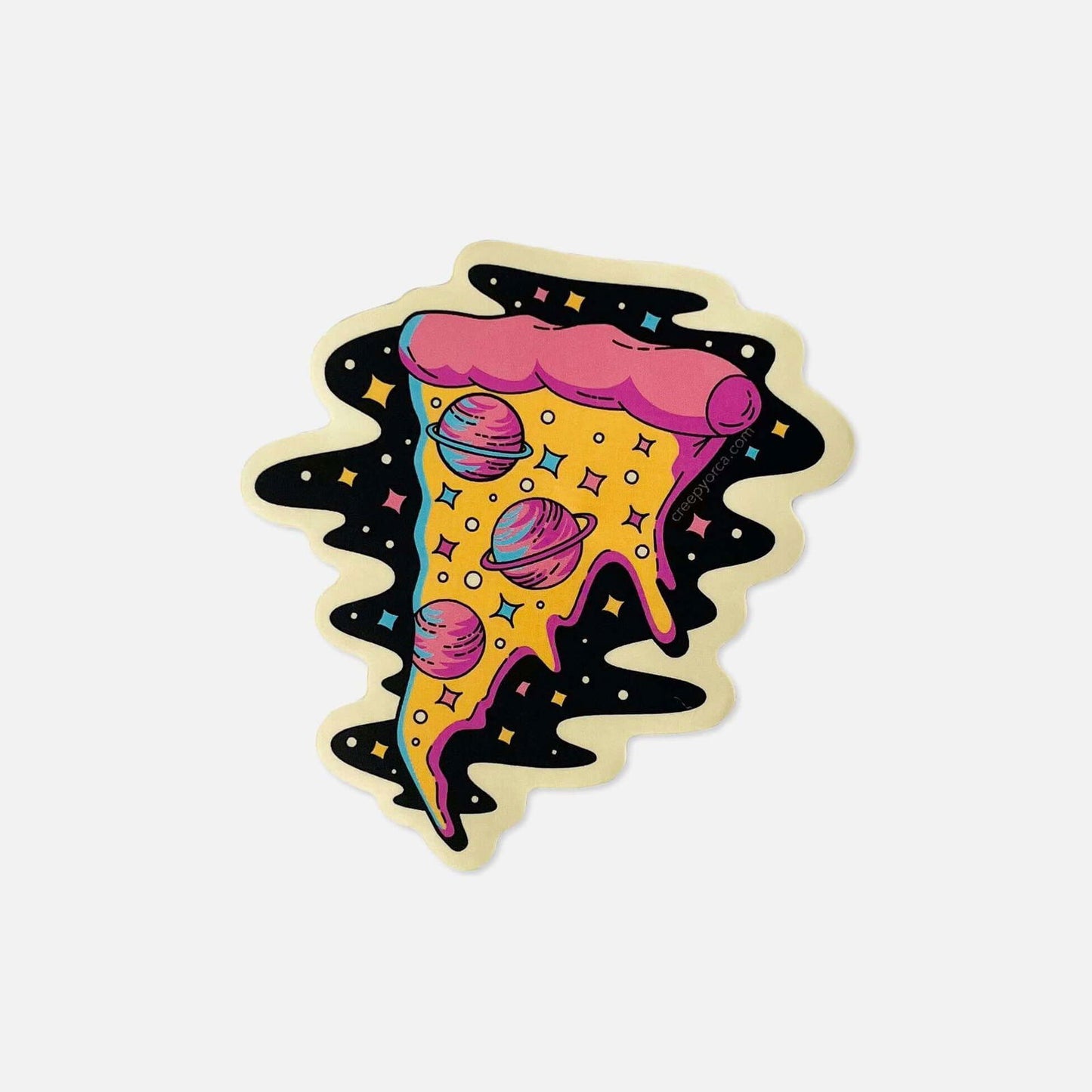 Cosmic Pizza Die Cut Sticker - Creepy Orca Supply Co