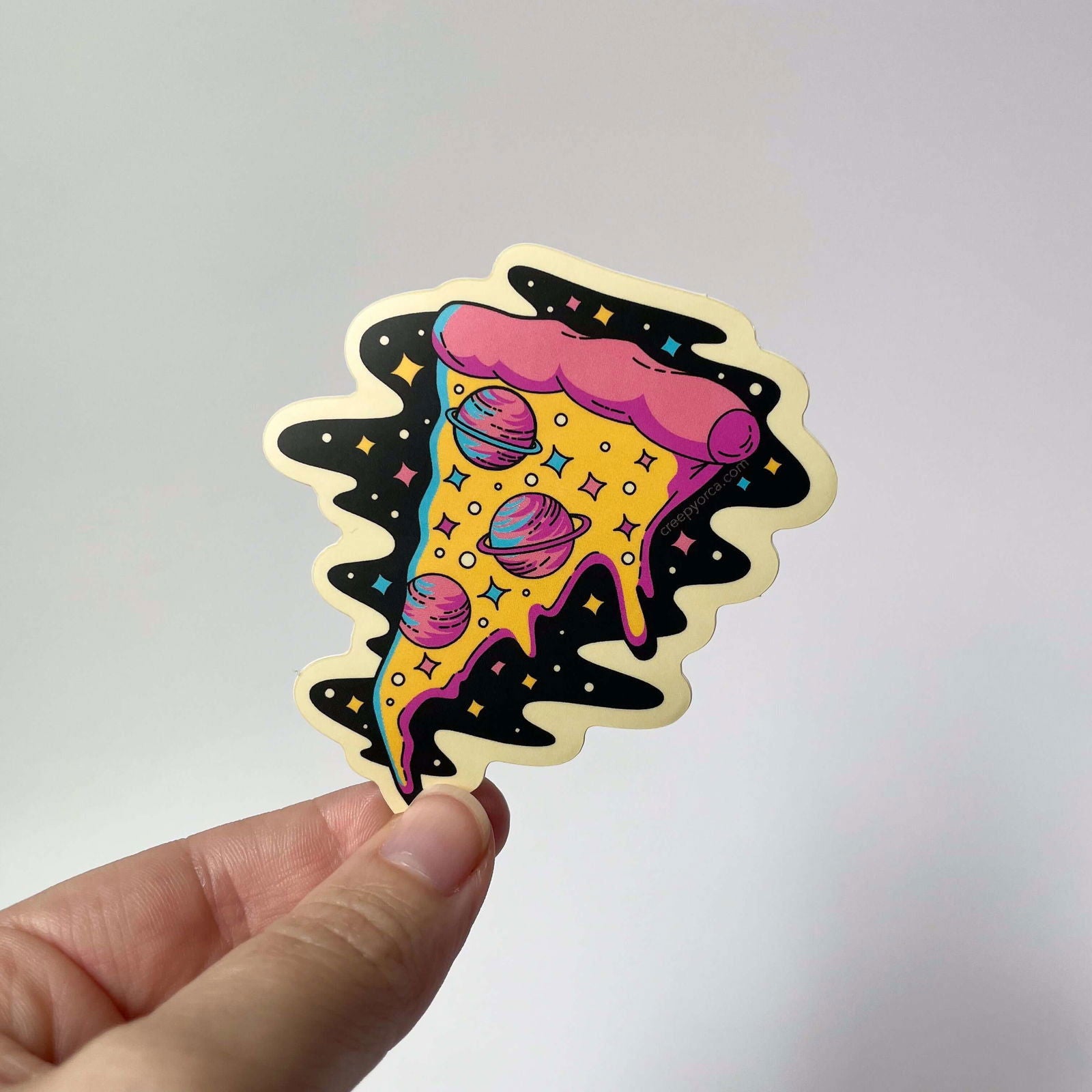 Cosmic Pizza Die Cut Sticker - Creepy Orca Supply Co