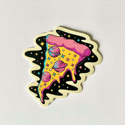 Cosmic Pizza Die Cut Sticker - Creepy Orca Supply Co