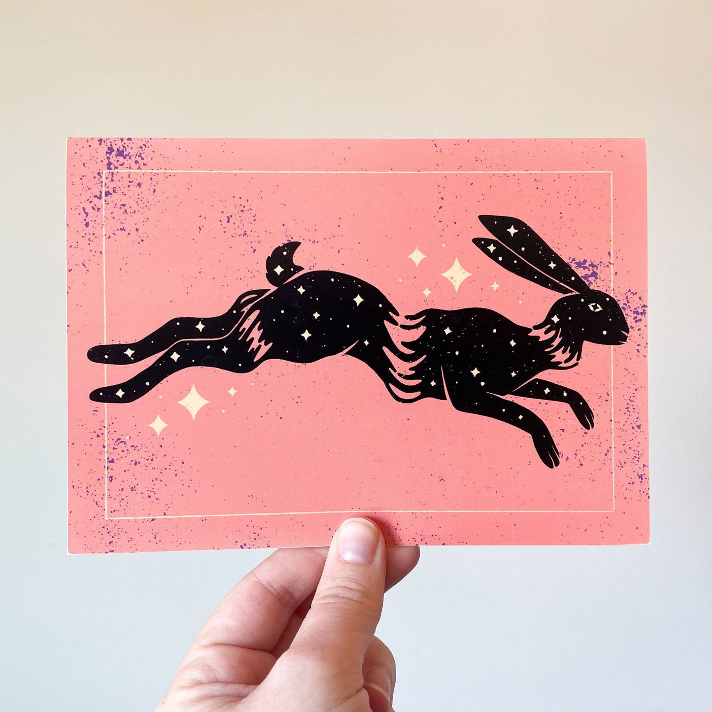 Cosmic Rabbit 7x5 Greeting Card / Print - Creepy Orca Supply Co