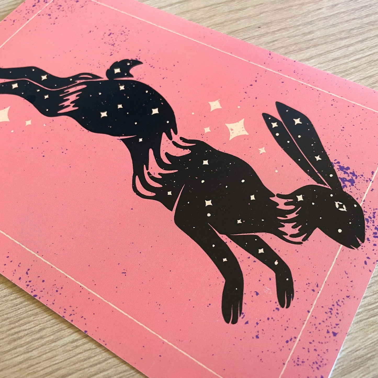 Cosmic Rabbit 7x5 Greeting Card / Print - Creepy Orca Supply Co