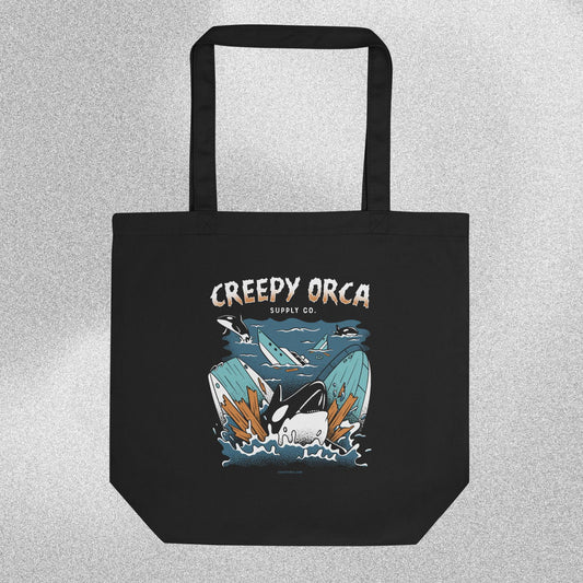 Creepy Orca Yacht Attack Tote Bag - Creepy Orca Supply Co