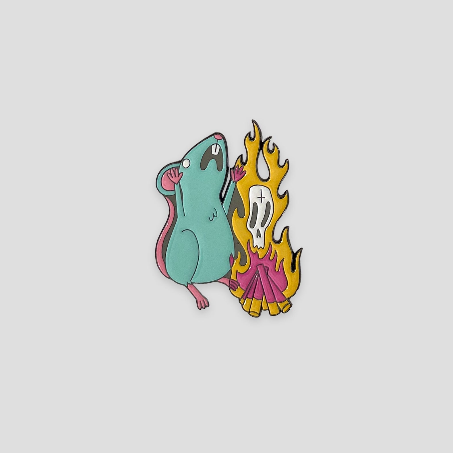Dance of the Demon Rat Enamel Pin - Creepy Orca Supply Co