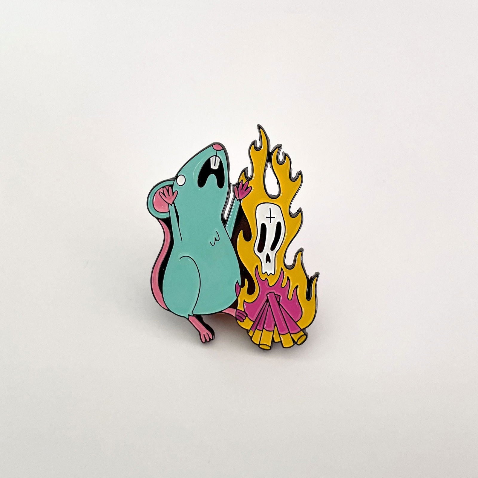 Dance of the Demon Rat Enamel Pin - Creepy Orca Supply Co