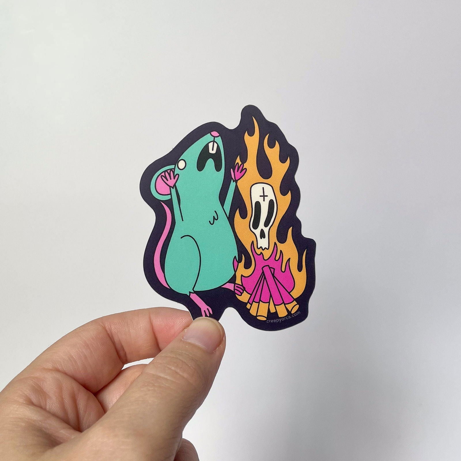 Angry Rat Sticker Demon Rat Sticker: Unleash the Darkness with Occult Critters – Creepy ...