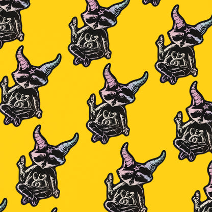 Eat Trash Hail Satan Holographic Die Cut Sticker