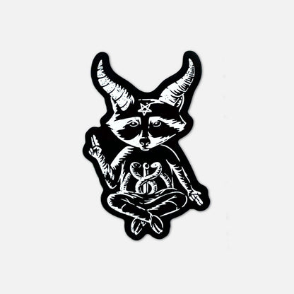 Eat Trash Hail Satan Kiss Cut Sticker - Creepy Orca Supply Co