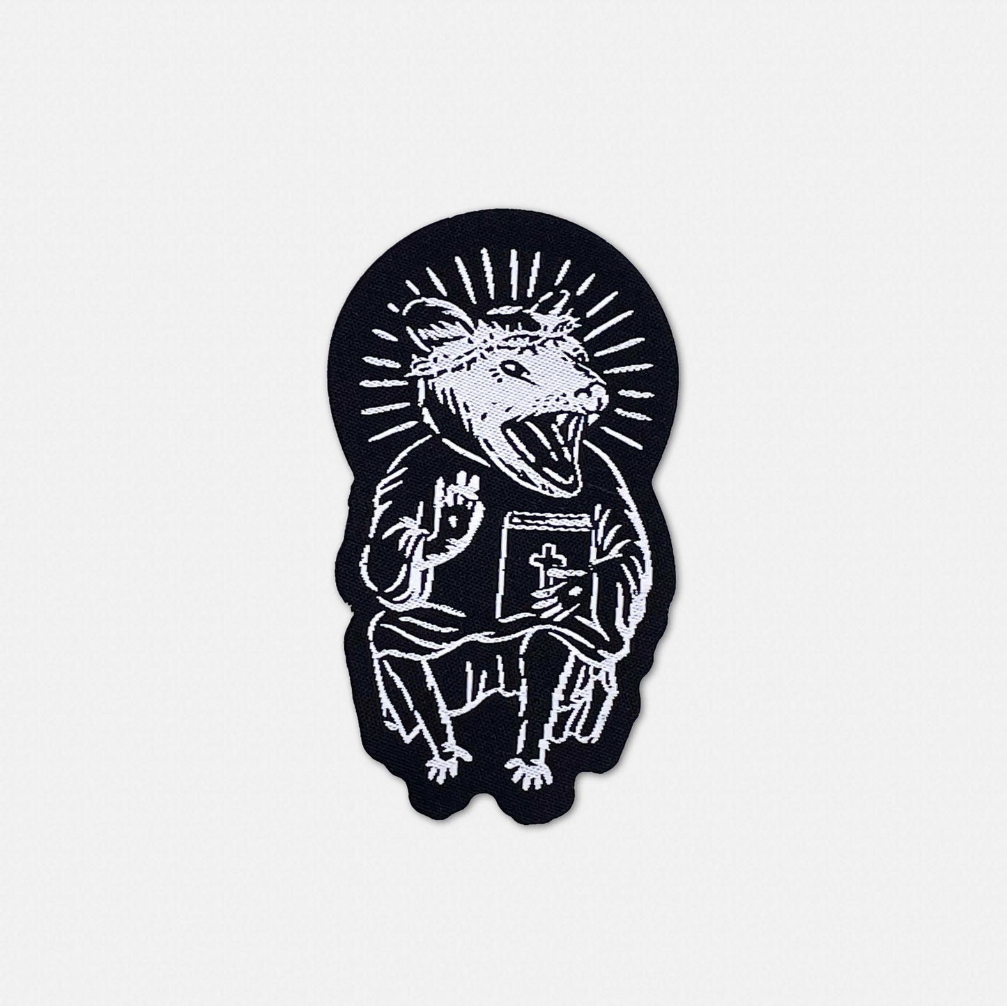 Eat Trash Praise Jesus Iron - on Patch - Creepy Orca Supply Co