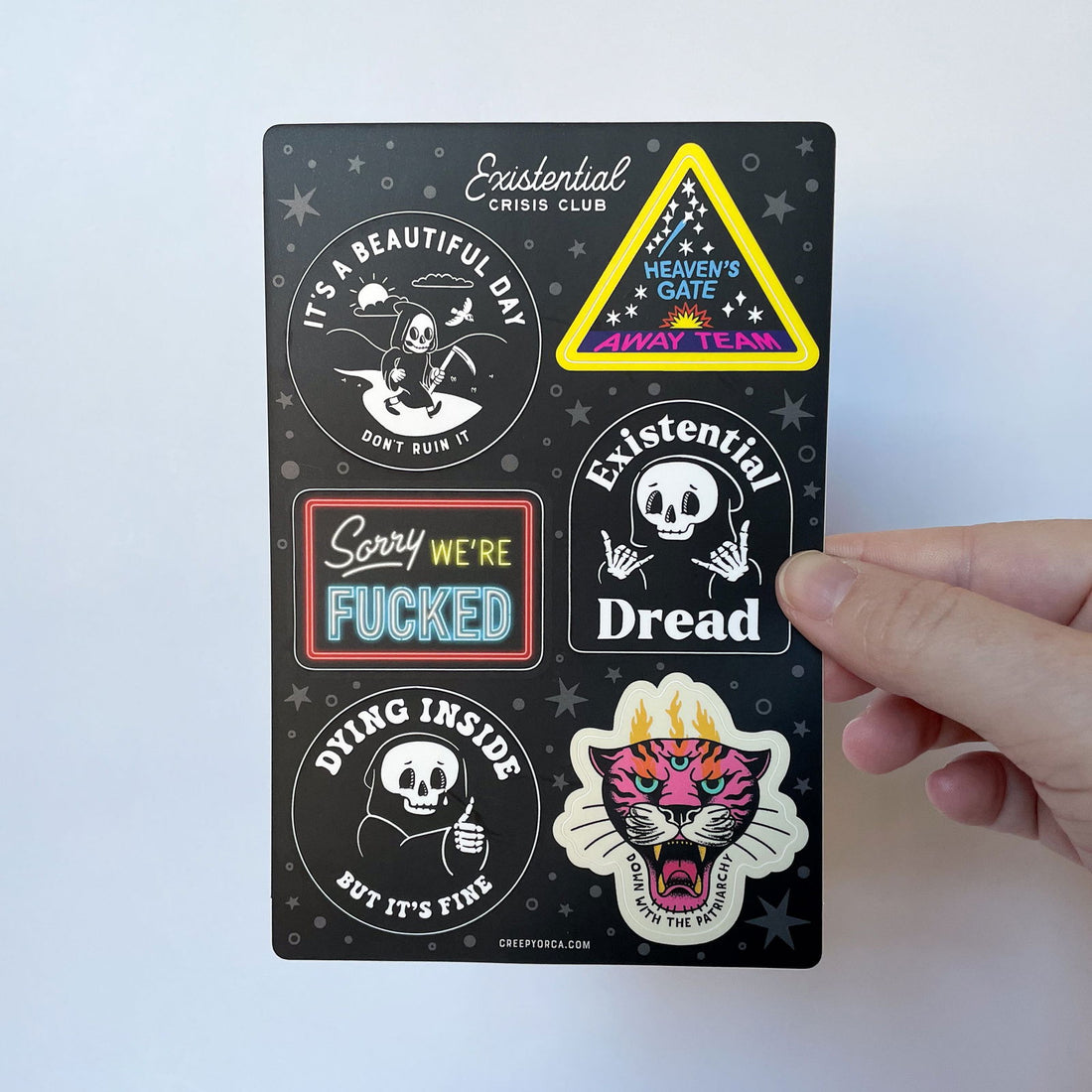 Existential Crisis Stickers: Embrace the Bleakness in Style – Creepy ...