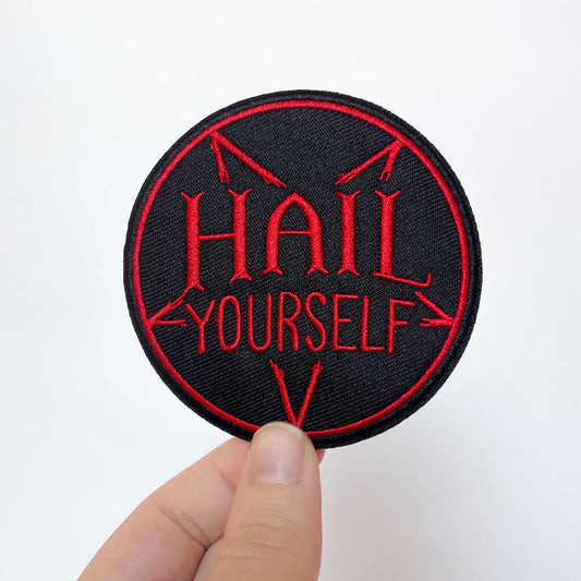 Hail Yourself Iron - on Patch - Creepy Orca Supply Co