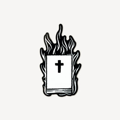 Hell Bible Die Cut Sticker - Creepy Orca Supply Co