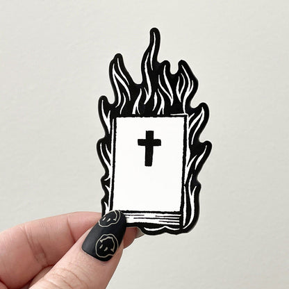 Hell Bible Die Cut Sticker - Creepy Orca Supply Co