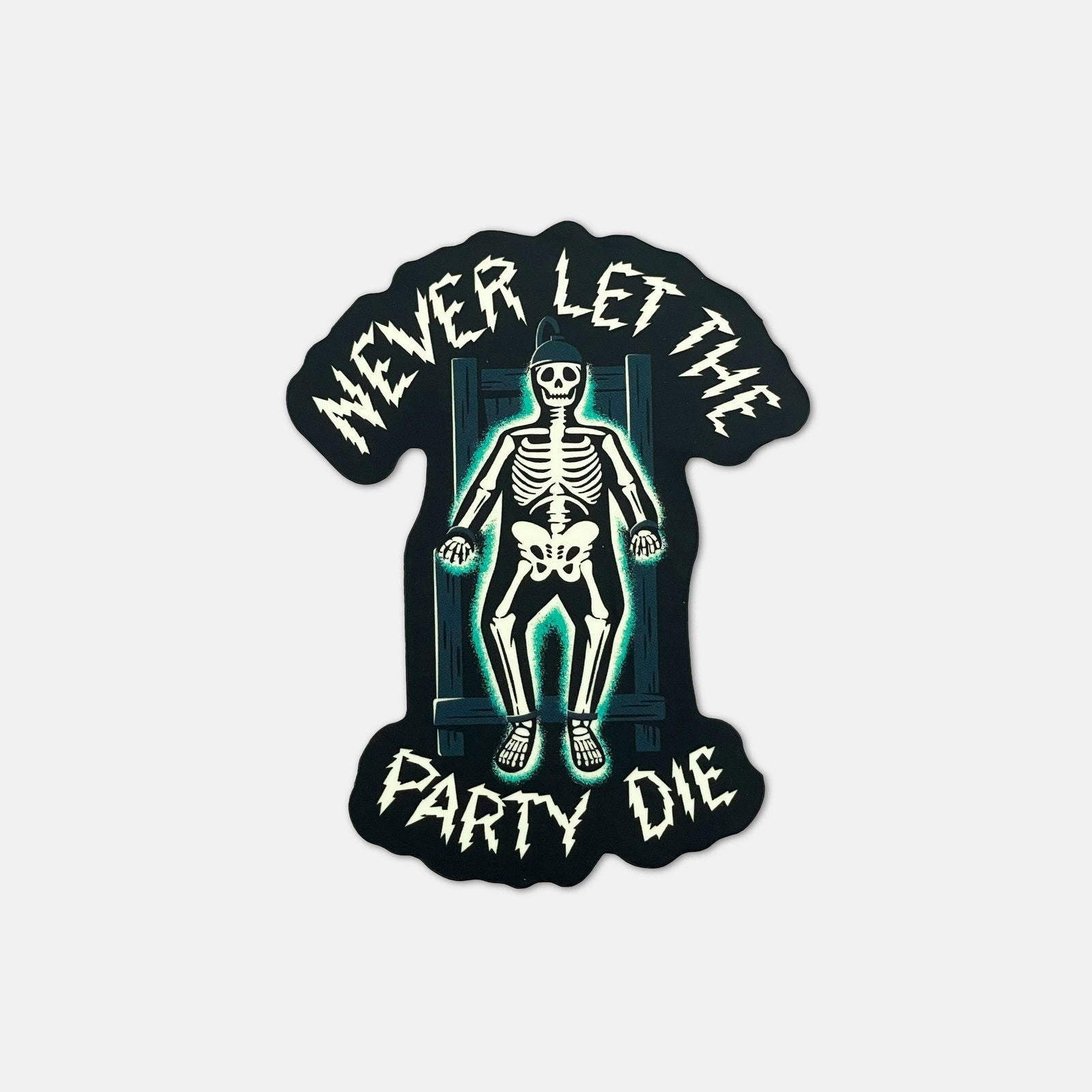 Never Let The Party Die Sticker - Creepy Orca Supply Co