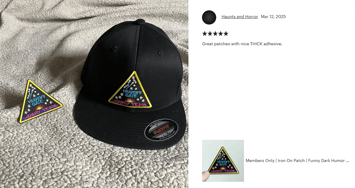 Heaven's Gate Away Team Iron On Patch - Creepy Orca Supply Co