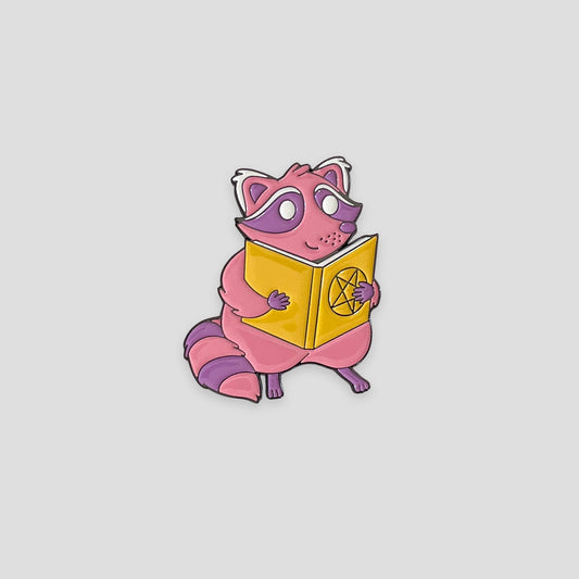 The Raccoon Arcanist Enamel Pin - Creepy Orca Supply Co