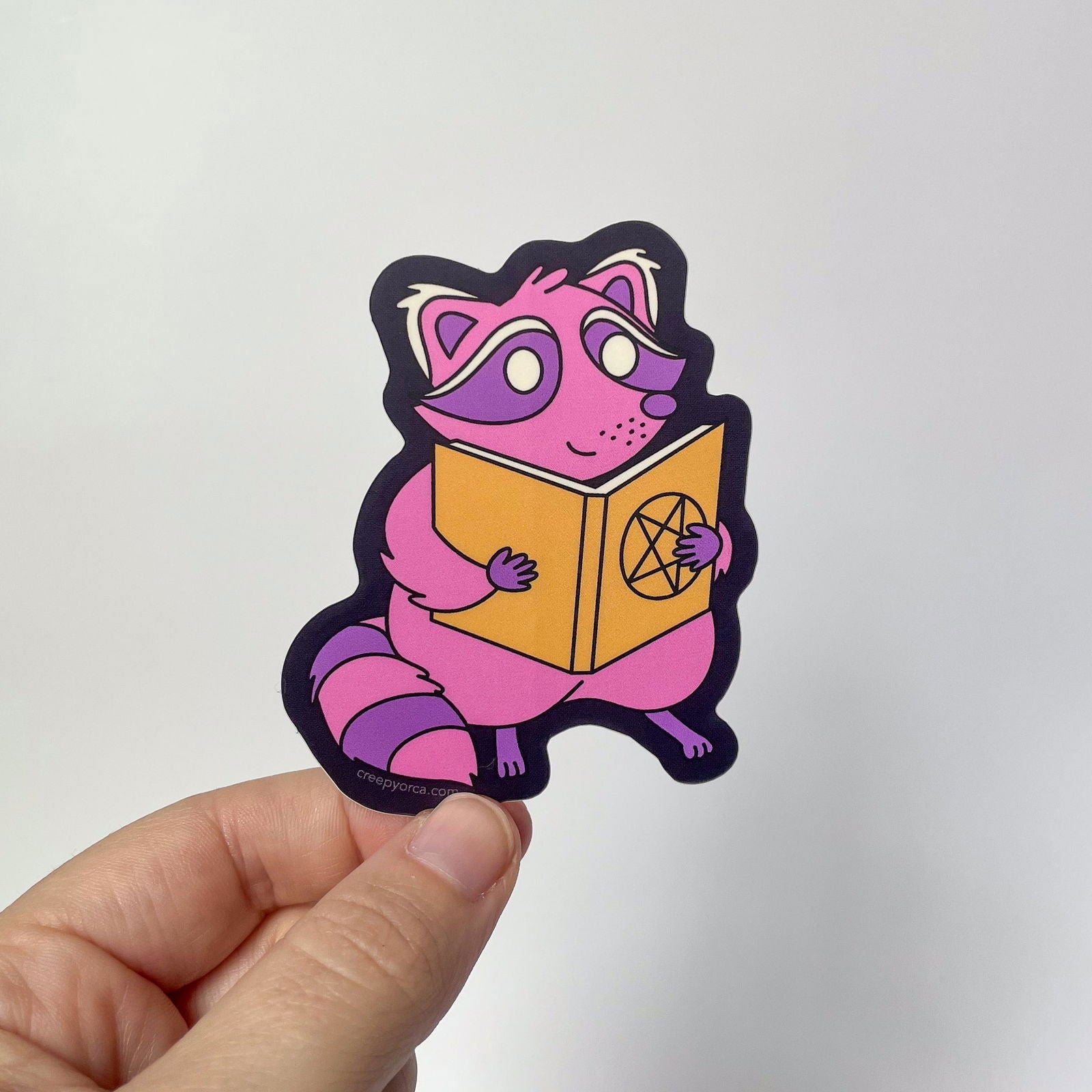 The Raccoon Arcanist Sticker - Creepy Orca Supply Co