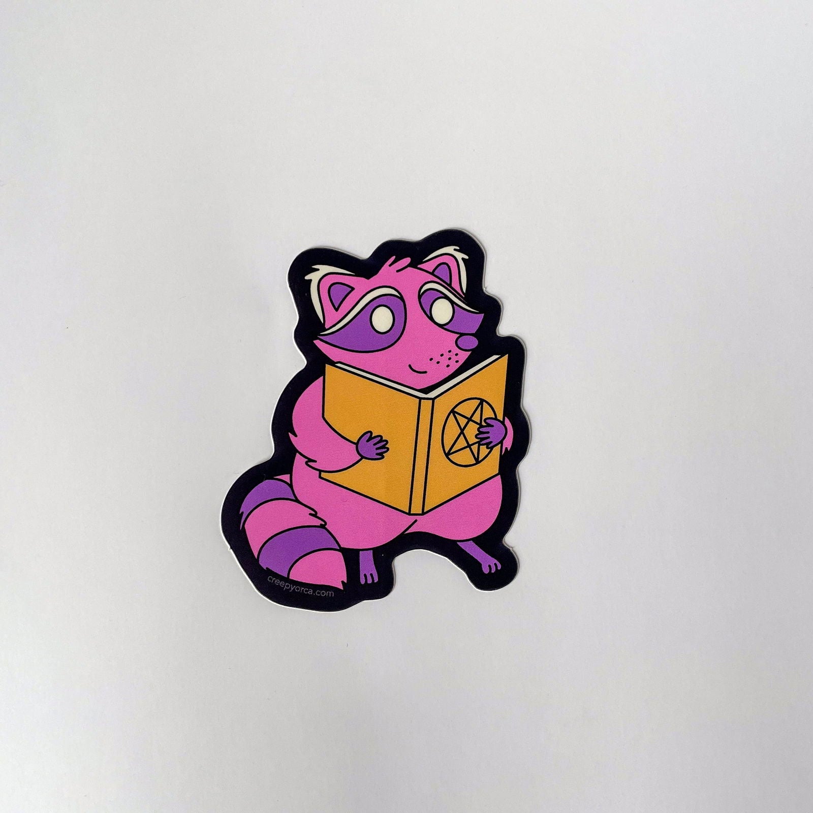 The Raccoon Arcanist Sticker - Creepy Orca Supply Co