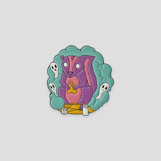 The Spiritualist Skunk Enamel Pin - Creepy Orca Supply Co