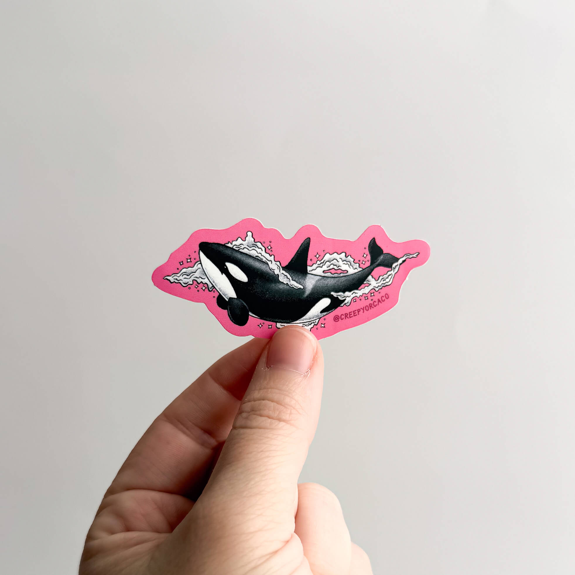 killerハリケーンイラストオーダー Cosmic Orca Sticker – Creepy Orca Supply Co