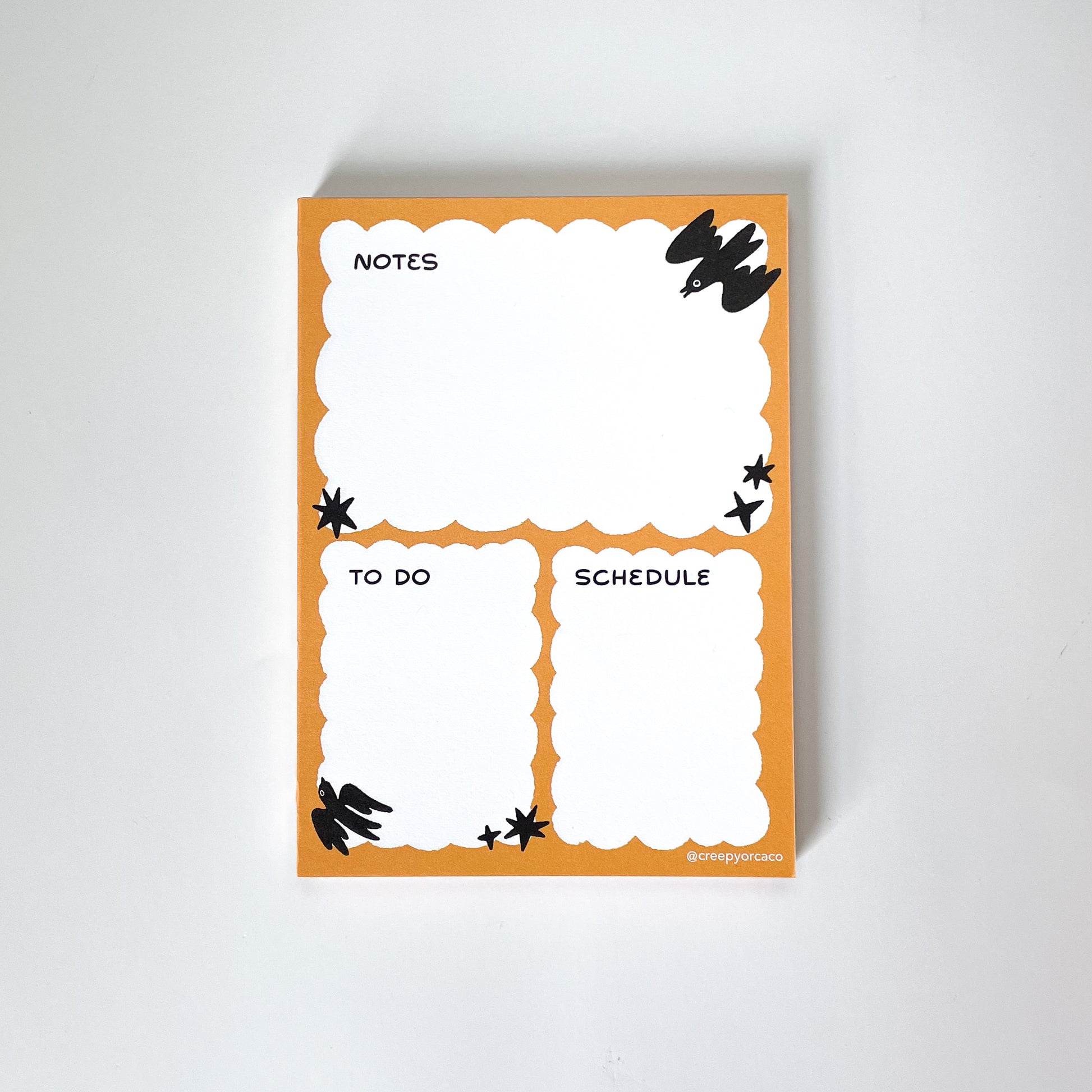 Crow Notes Notepad - Creepy Orca Supply Co