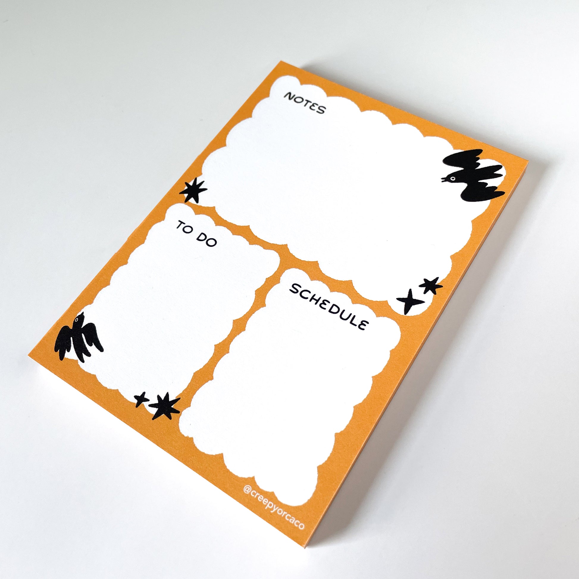 Crow Notes Notepad - Creepy Orca Supply Co