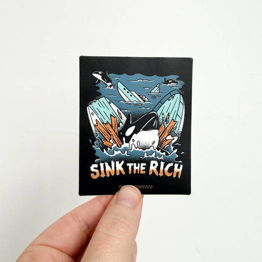 Sink The Rich Orca Sticker