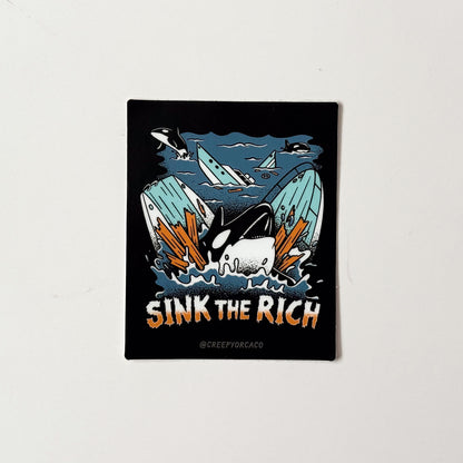 Sink The Rich Orca Sticker