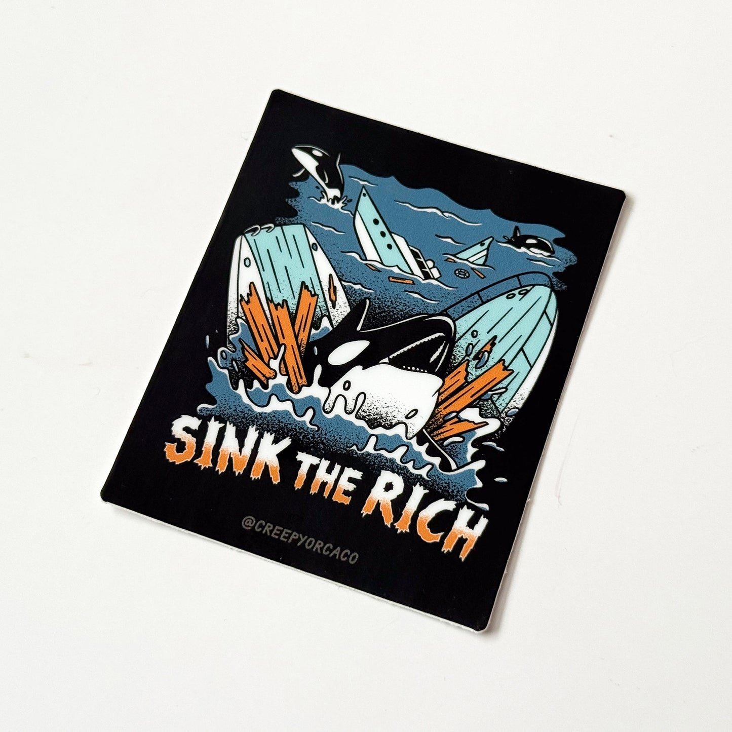 Sink The Rich Orca Sticker