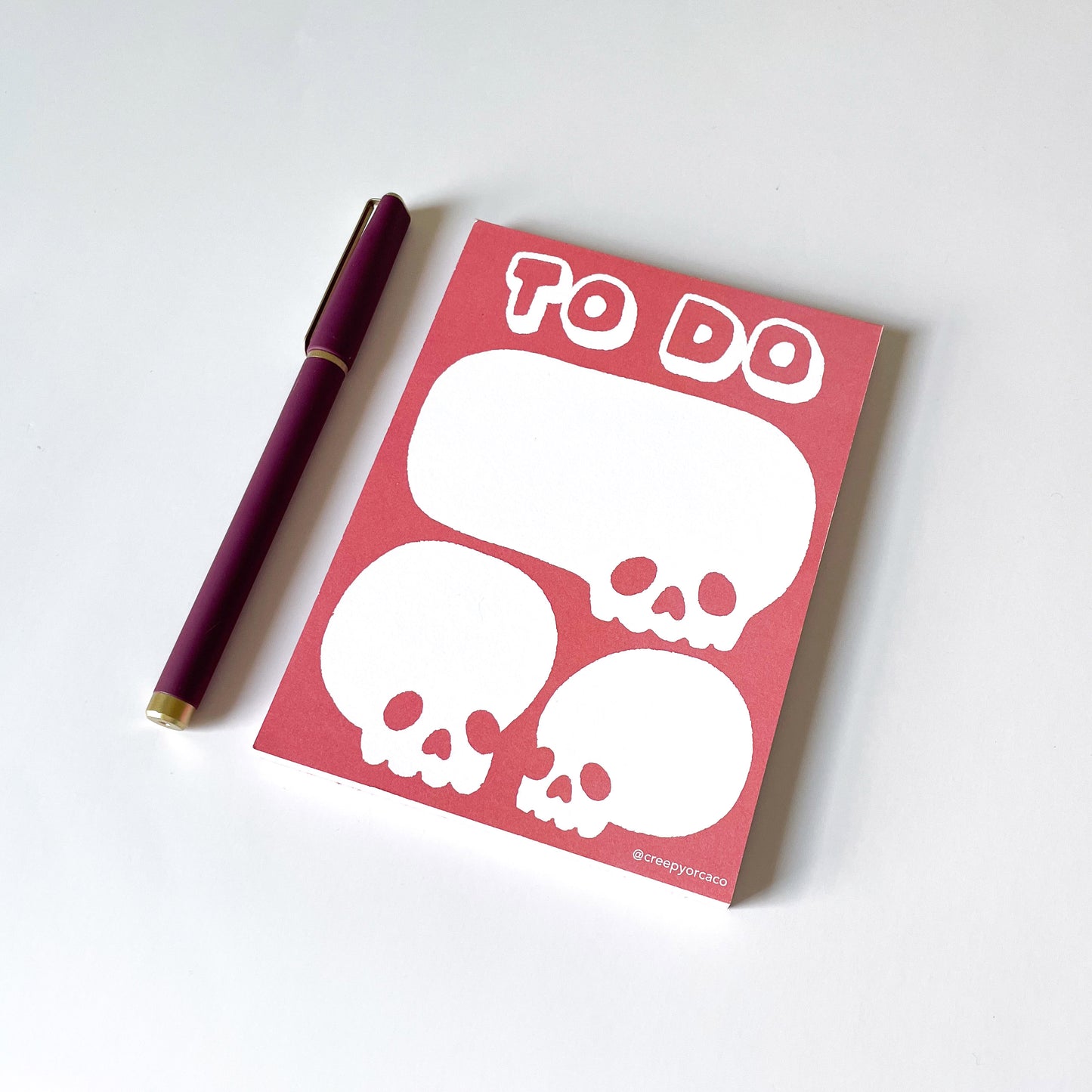 Skull To Do Notepad - Creepy Orca Supply Co